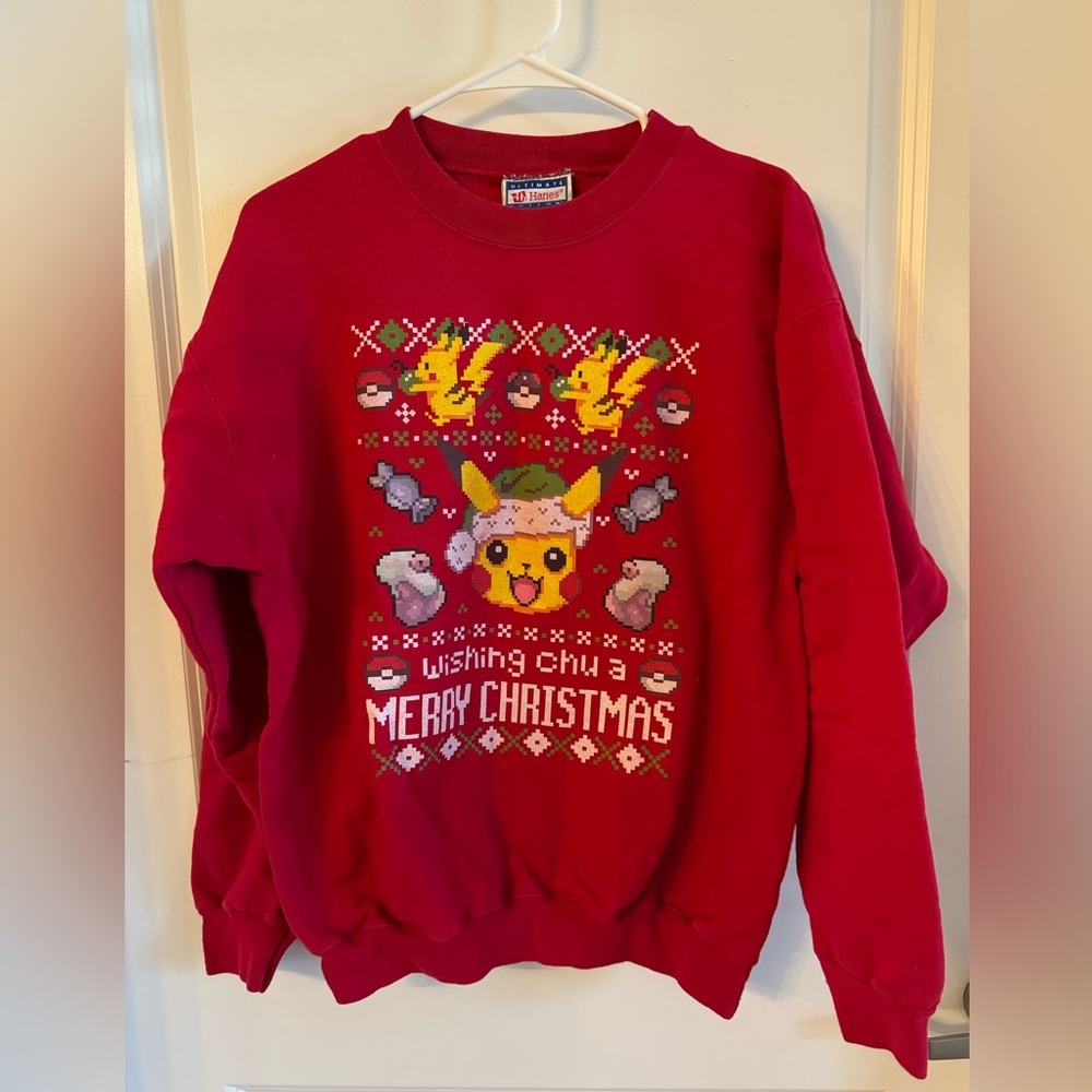 Pokémon Holiday Christmas Sweatshirt Sweater - M